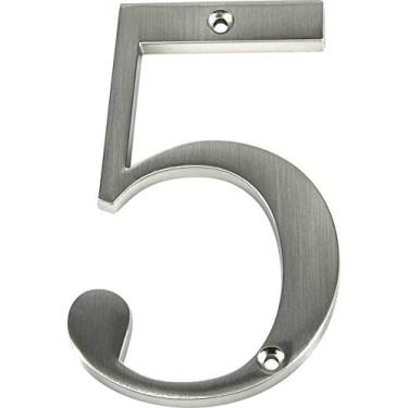 Imagem de Distinctions Número 5 da Hillman 843325 de níquel escovado de 10 cm, 1 unidade (pacote com 1)