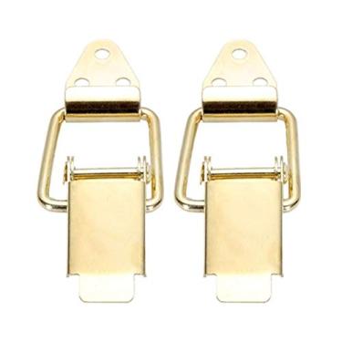 Imagem de 2 pcs 80 * 18mm de ferro hasps para porta deslizante caixa de armário caixa fechaduras mola carregada trava trava capturar hardware de móveis YYDFPIIA