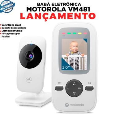 Imagem de Babá Eletrônica Motorola Tela 2 Câmera 2.4G Visão Noturna Zoom Digital