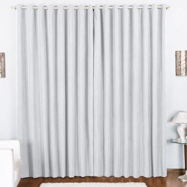 Imagem de Cortina Duda 2,00M X 1,70M Metros Branca Tecido Oxford Para Sala Ou Quarto