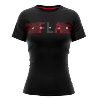 Imagem de Camiseta Feminina Time Flamengo Core - Braziline Preto