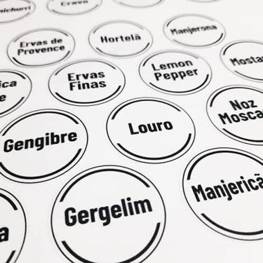 Imagem de 80 Etiquetas Transparentes Para Alimentos E Pote Temperos