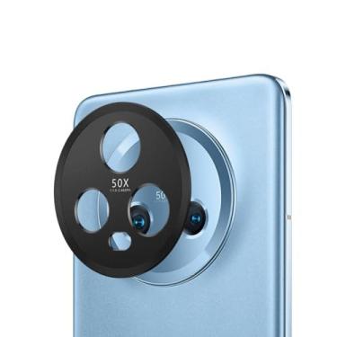 Imagem de YSUUZRL Capa de lente de câmera de alumínio preto protetor de lente de câmera para Huawei Honor Magic 5/5 Pro/5 Ultimate/5 lite (para Magic 5 Pro -CD Texture)