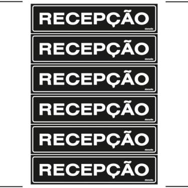 Imagem de Combo 6 Placas De Sinalização Recepção 30x7 Ekomunike - A-403 F9e