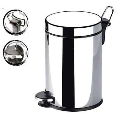 Imagem de Lixeira Inox Cozinha/Banheiro com Tampa e Pedal 12L