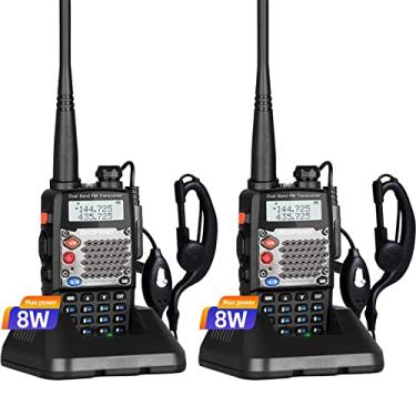 Imagem de BAOFENG UV-5R versão atualizada 8W rádio amador, 2ª geração UV5R (versão de atualização UV5R) pacote com 2