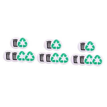 Imagem de Luxshiny 18 Peças Adesivos De Classificação De Lixo Etiquetas De Lixeira Ao Ar Livre Lata De Lixo Reciclar Etiquetas Adesivos Lixeira Para Cozinha Adesivo De Reciclagem Decalque De Lata De