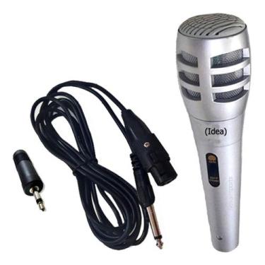 Imagem de Microfone Profissional Dinâmico Com Fio P/ Karaoke Cabo 3M - Idea