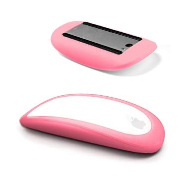 Imagem de IRAINSUN Capa de silicone para mouse Apple Magic, à prova de quedas e poeira, ultrafina (rosa)