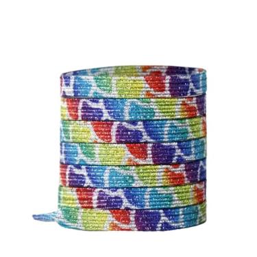 Imagem de Elastic Locking ShoeLace Metal Lock Shoe Laces Women No Tie Shoes Lace Kids Adult Unisex Sneakers Laces Strings (Color : Multicolor-01)