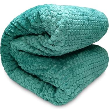 Imagem de Cobertor Queen Corttex Lugano 100% Microfibra - Manta Grossa Textura Toque Macio Fofinho 2,20 x 2,40 (Verde)