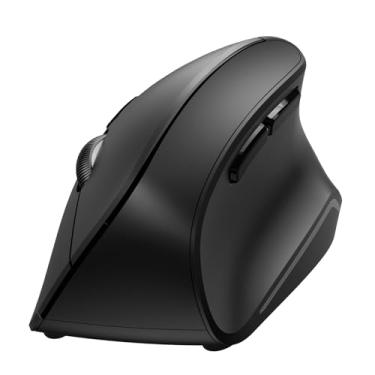 Imagem de Nulaxy Mouse vertical sem fio, mouse ergonômico de 2,4 G com 3 DPI ajustáveis (800/1200/1600), mouse óptico ergonômico sem fio com 6 botões para computador, laptop, PC, iPad, desktop, MacBook preto