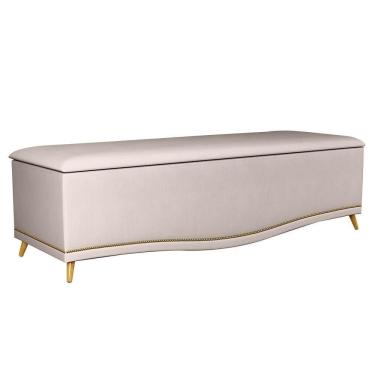 Imagem de Calçadeira Baú Queen 160cm Imperial J02 Suede Bege