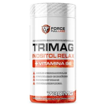 Imagem de Force Full Labz Tri Magnésio (bisglicinato, malato e taurato) Inositol Relax, Vitamina B6, 120 Cápsulas (1 pote de 120 cápsulas)