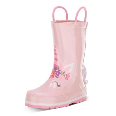 Imagem de Western Chief Girls' Waterproof Printed Rain Boot with Easy Pull on Handles, Unity Unicorn, 10 Toddler