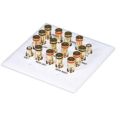 Imagem de Monoprice Placa de parede de distribuição de som surround 2-Gang 7.2 - Branca