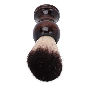 Imagem de Escova de Barbear de Cabelo Macio, Escova de Espuma de Barbeiro, Cabo de Madeira, Limpeza de Barba