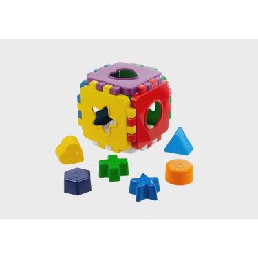 Imagem de Brinquedo Infantil Didático Cubo com Peças de Encaixar Kendy Sortido