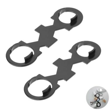 Imagem de TorSor Pacote com 2 chaves de torneira de lavatório, chave de lavatório, chave de encanamento, ferramenta de instalação e remoção, 6 em 1, chave de porca para ralo de cozinha, pia, banheira, banheiro