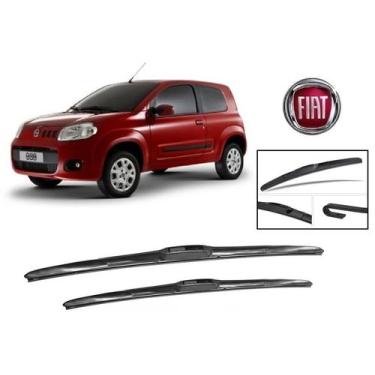 Imagem de Par De Palheta Parabrisa Dianteiro Modelo Original para Fiat Novo Uno 
