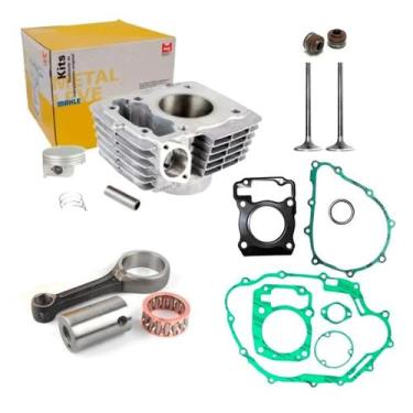 Imagem de Kit Cilindro Biela Válvulas JUNTAS RETENTOR TITAN 150 ATE 08 - METAL L