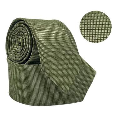 Imagem de Gravata Social Trabalhada Quadriculada Casamento Evento - Rpires, Verd