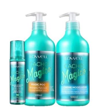 Imagem de Lowell Cacho Magico Shampoo 500ml Creme Modelador 500ml e Fluido 200ml