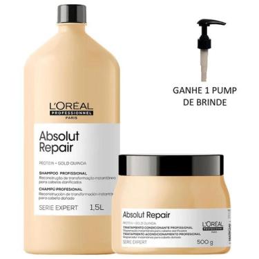 Imagem de Kit L'oréal Absolut Gold Quinoa Shampoo e Máscara - L'Oréal Profession