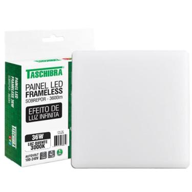 Imagem de Kit 2 Painel Plafon Quadrado Sobrepor 36w Borda Infinita 3000K - TASCH