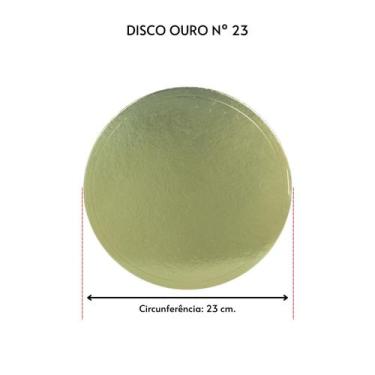 Imagem de Kit 10 Unidades Cake Board Disco Para Bolo Ouro 23cm. - TAMAROZZI EMBA