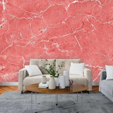 Imagem de Papel de Parede Painel 3D Mármore branco Vermelho 3M Auto Colante Lavá