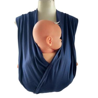Imagem de Wrap Sling de Vestir para Carregar Bebês - Azul Marinho - Generic, Azu