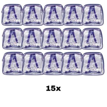 Imagem de KIT COM 15 MINI mochila LÍLAS infantil transparente escola - Gii Matos