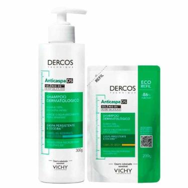 Imagem de Vichy Dercos Anticaspa DS Kit  Shampoo para Cabelos Secos Refil + Sham