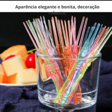 Imagem de 250 Garfos Descartáveis Transparentes Coloridos para Festas - Arts