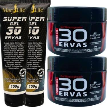 Imagem de Kit 2 Gel 30 Ervas Power 300g + 2 Super Gel 30 Ervas 150g - Bio Instin