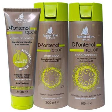 Imagem de Kit shampoo, condicionador e creme para pentear D pantenol repair Barr
