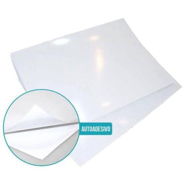 Imagem de Vinil Branco Brilhante Autoadesivo 135g A4 210mmx297mm PVC Adesivo Pac