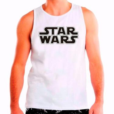 Imagem de Regata Masculina Branca Star Wars Filme 02 - DESIGN CAMISETAS, Branco,