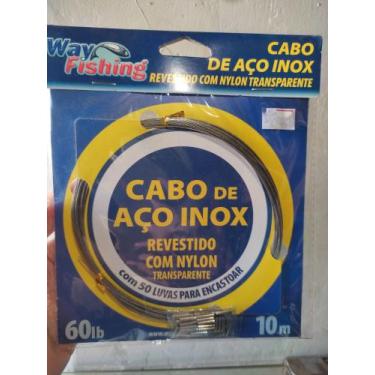 Imagem de Revestimento em nylon transparente- Cabo de aço inox - Way fishinhg