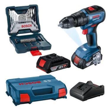 Imagem de Parafusadeira Furadeira Bosch Gsb 18v 50 Kit 33 Peças Brocas