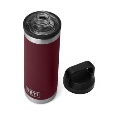 Imagem de YETI Garrafa Rambler de 530 ml, à prova de vazamento, isolada a vácuo, aço inoxidável com tampa Chug, vinho (wild vine red)