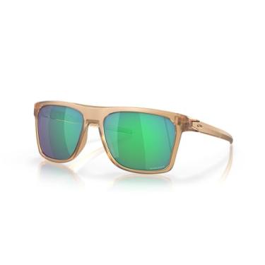 Imagem de Oakley Oo9100 Leffingwell Óculos de sol retangulares masculinos, Sépia fosco/jade Prizm, 57 mm