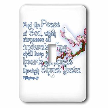 Imagem de 3dRose (lsp_262331_1) Chave única Bíblia Filipenses A paz de Deus supera toda compreensão Pomba