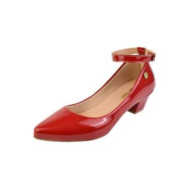 Imagem de Sapato Feminino Scarpin Salto Baixo Grosso Festa Ref: 36.002 - Donna S