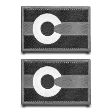 Imagem de 2 peças emblema bordado bandeira do estado do Colorado gancho e laço aplique emblema tático militar para jaqueta, colete, jeans, bonés, chapéus, mochilas, bolsas