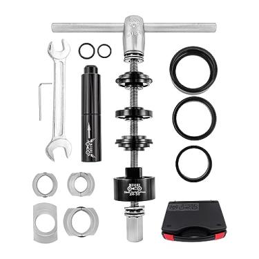 Imagem de Pegciuho Conjunto de Ferramentas de Instalação E Remoção de Suporte Inferior de Bicicleta, Ferramenta de Prensa de Rolamento para BB86 BB30, BB91, BB92 PF30, F, Prata