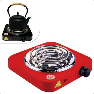 Imagem de Fogão Elétrico Portátil De Mesa Fogareiro Camping Cooktop 1 Boca 1200w