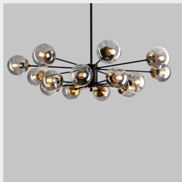 Imagem de GENSNRY Lustre Sputnik de 6 luzes, luminária pendente ajustável moderna industrial vintage luminária de teto para cozinha, sala de estar, sala de jantar