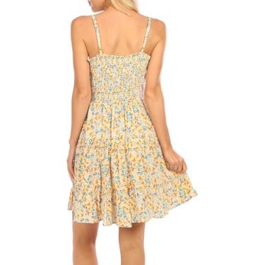 Imagem de Angie Vestido de verão feminino Peekaboo com saia em camadas, Multi, G